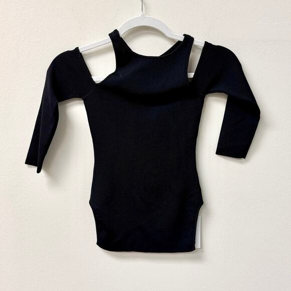 NWT Suboo The Dylan Long Sleeve Reversible Keyhole Top Black Womrn's Size XS - Picture 4 of 6